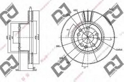 DJ PARTS bd1128 -  Тормозной диск